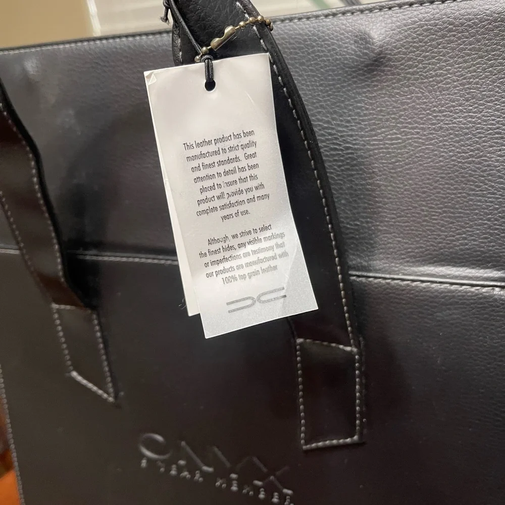 Claire Chase Leather briefcase vertical tote